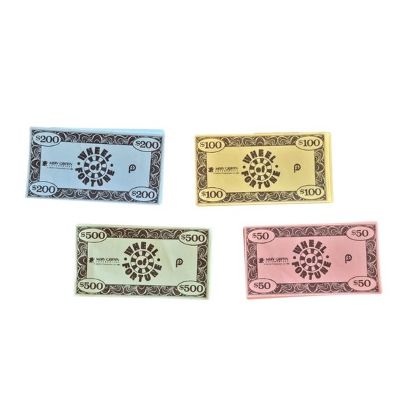 Wheel of Fortune Vintage Game Pieces Replacement Parts Money Prize Win Craft - Picture 2 of 4